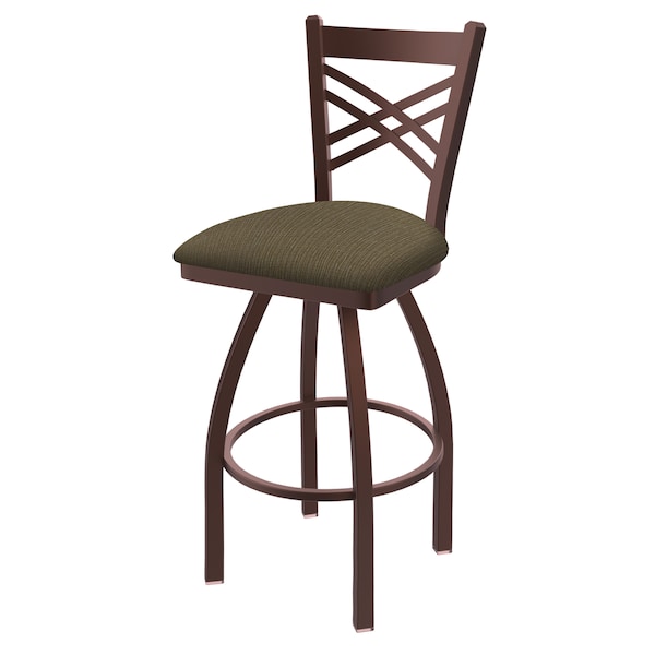 25" Swivel Counter Stool, Bronze Finish, Graph Cork Seat